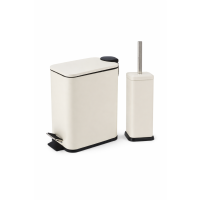 Σετ Χαρτοδοχείο – Πιγκάλ 5lt Ιβουάρ Soft Close Μεταλλικό 2127