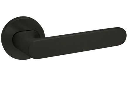 Πόμολο Πόρτας με Ροζέτα ART Black