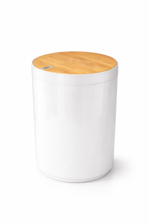 Χαρτοδοχείο – Πιγκάλ Πλαστικό/Bamboo Λευκό 2178