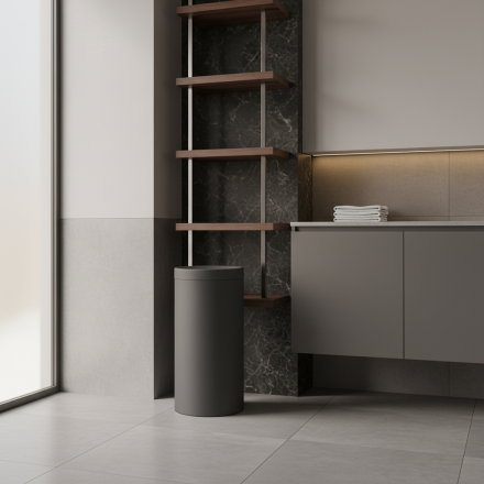 Καλάθι Ανοξείδωτο Ανθρακί 65lt Pam 663470-113