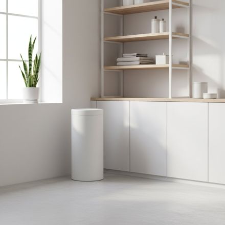 Καλάθι Ανοξείδωτο Λευκό Ματ 65lt Pam 663470-033