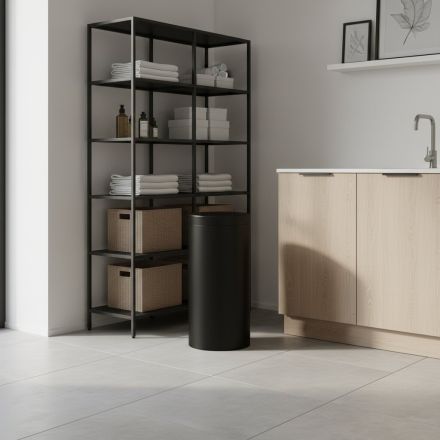 Καλάθι Ανοξείδωτο Μαύρο Ματ 65lt Pam 663470-403