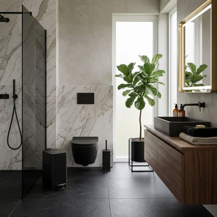 Σετ Χαρτοδοχείο – Πιγκάλ 5lt Μαύρο Ματ Soft Close Μεταλλικό 2125