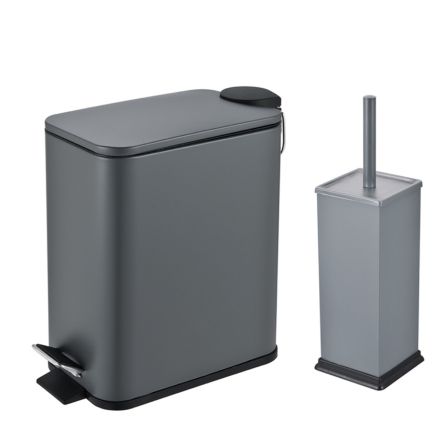 Σετ Χαρτοδοχείο – Πιγκάλ 5lt Γκρι Ματ Soft Close Μεταλλικό 2126